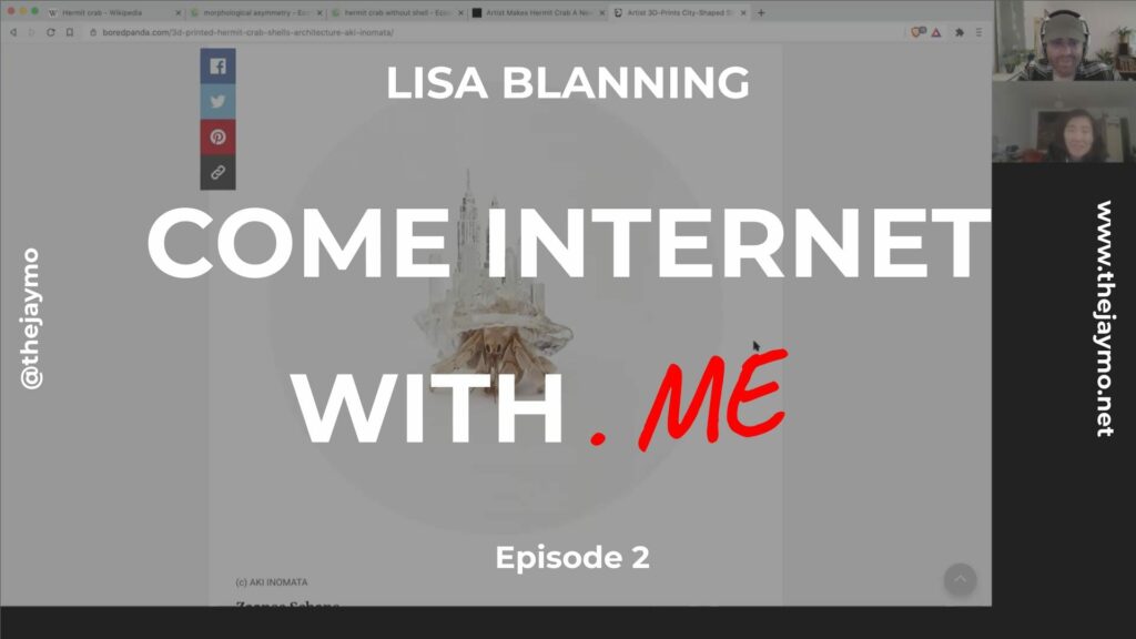 Come Internet With Me podcast cover Episode 2 - Lisa Blanning, featuring guest photo and "Come Internet With .ME" text