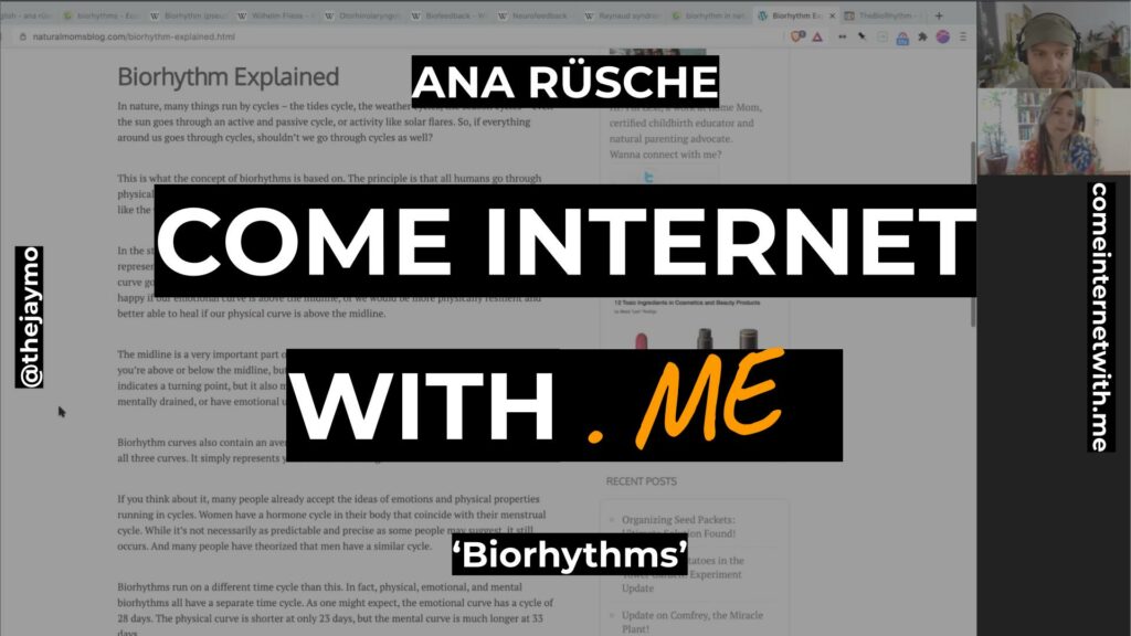 Ana RΓΌsche Searches ‘Biorhythms’ | Come Internet With Me